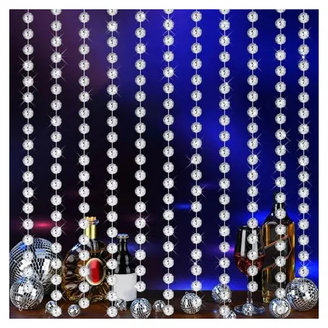 Hoolerry Disco Ball Garlands, 6.5 ft – Silver
