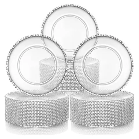 Hoolerry Clear Charger Plates, 13 in – Clear
