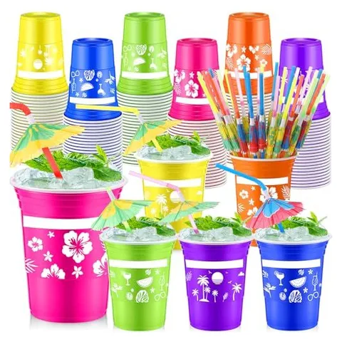 Hoolerry Hawaiian Luau Cups