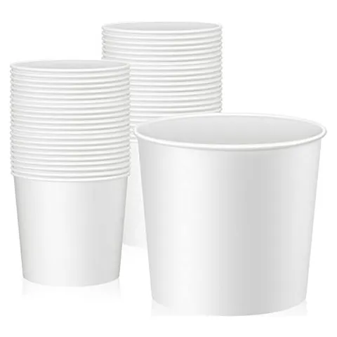 Hoolerry Paper Food Buckets, 85 oz – White