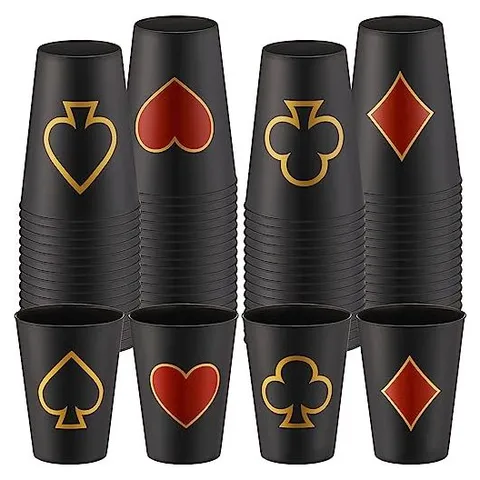 Hoolerry Casino Party Cups, 9 oz – Black