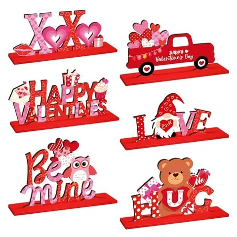 Hoolerry Valentine's Day Table Centerpieces – Red · Classic