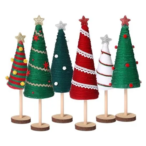 Hoolerry Mini Yarn Christmas Trees
