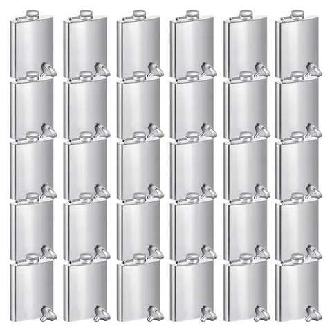 Hoolerry Stainless Steel Hip Flasks – Silver