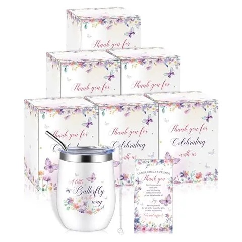 Hoolerry Baby Shower Guest Gift Cups – Butterfly