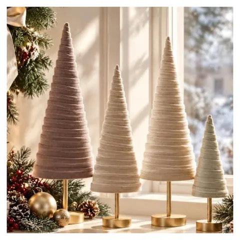 Hoolerry Velvet Christmas Trees – Nude Tone