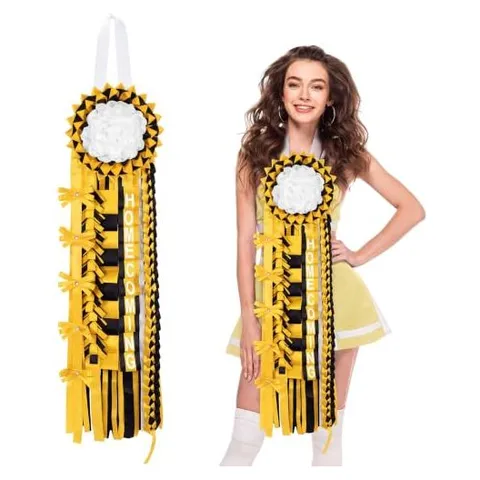 Hoolerry Homecoming Mum Braids – Black and Gold