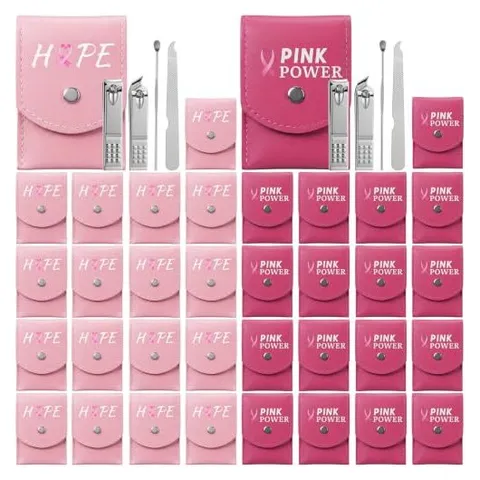 Hoolerry Breast Cancer Awareness Manicure Sets